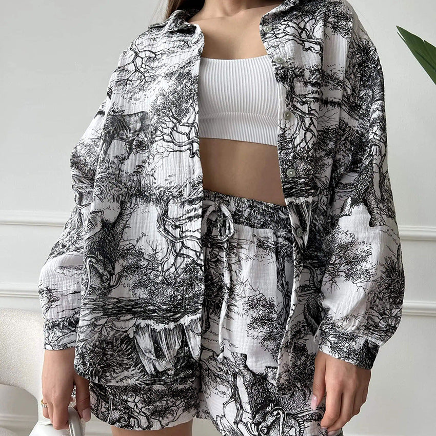 Printed Pajamas Lingerie