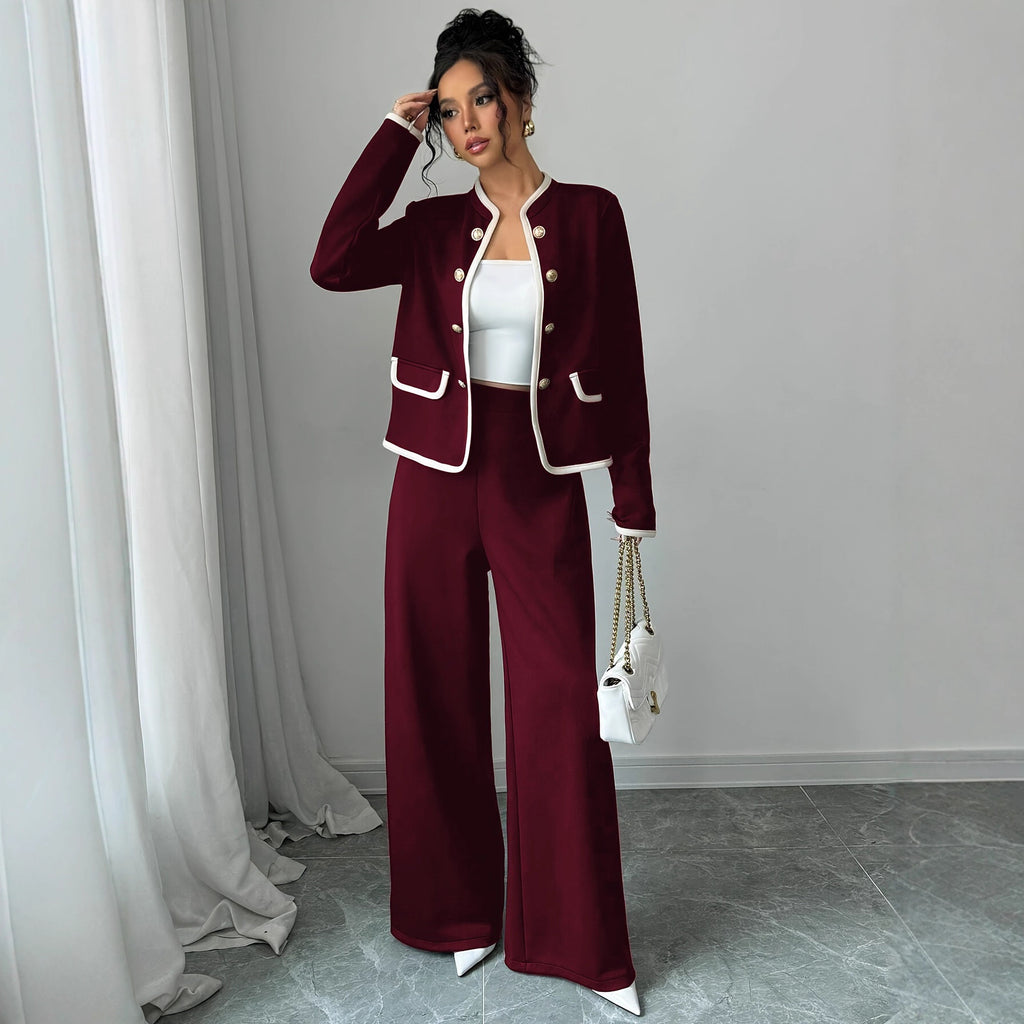 Slimming Chinese Casual Women Red High End Fashionable French Korean Chanel Set