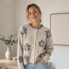 Women's Floral Embroidered Knit Cardigan
