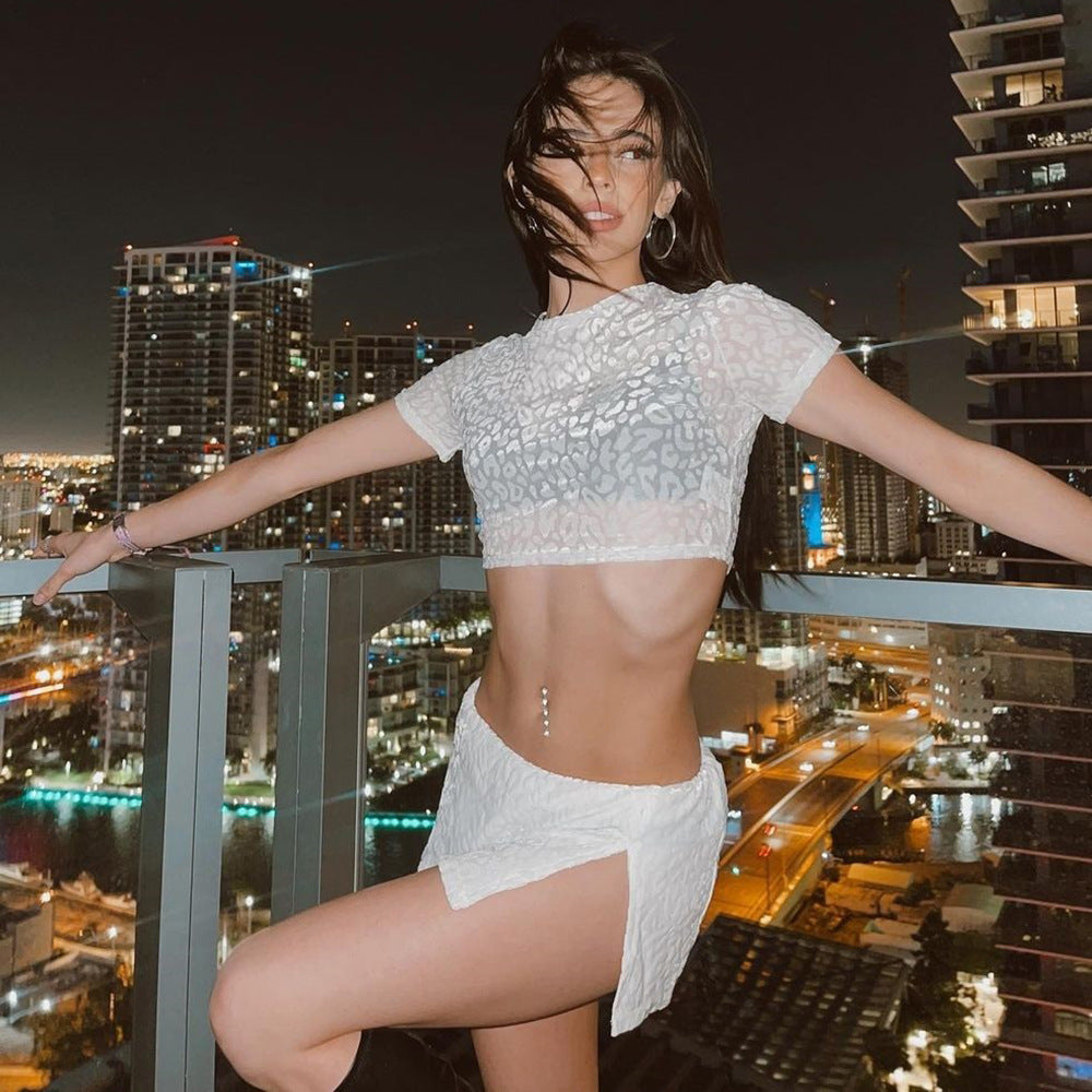 Women's Top And Skirt Two-Piece Set