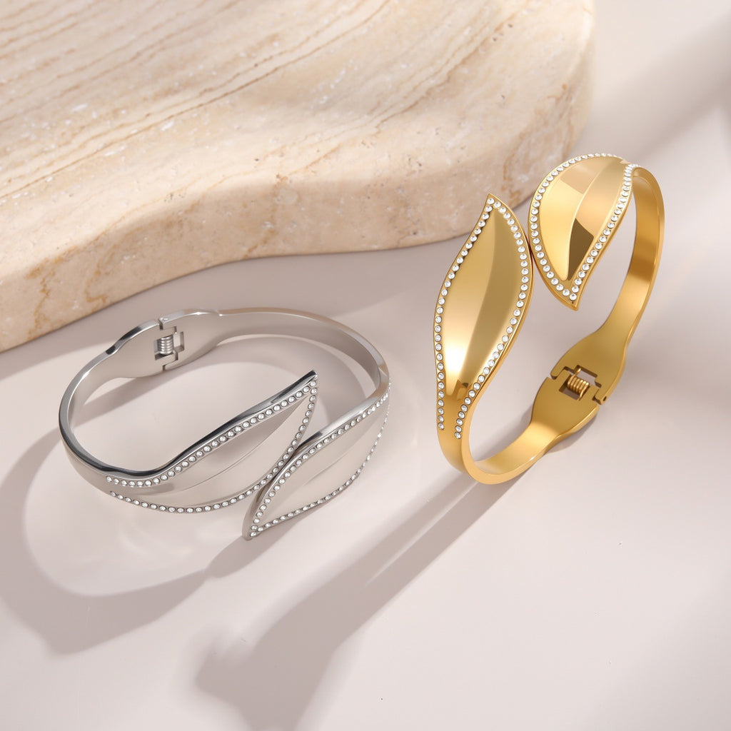 Women's Willow Leaf Open Bracelet