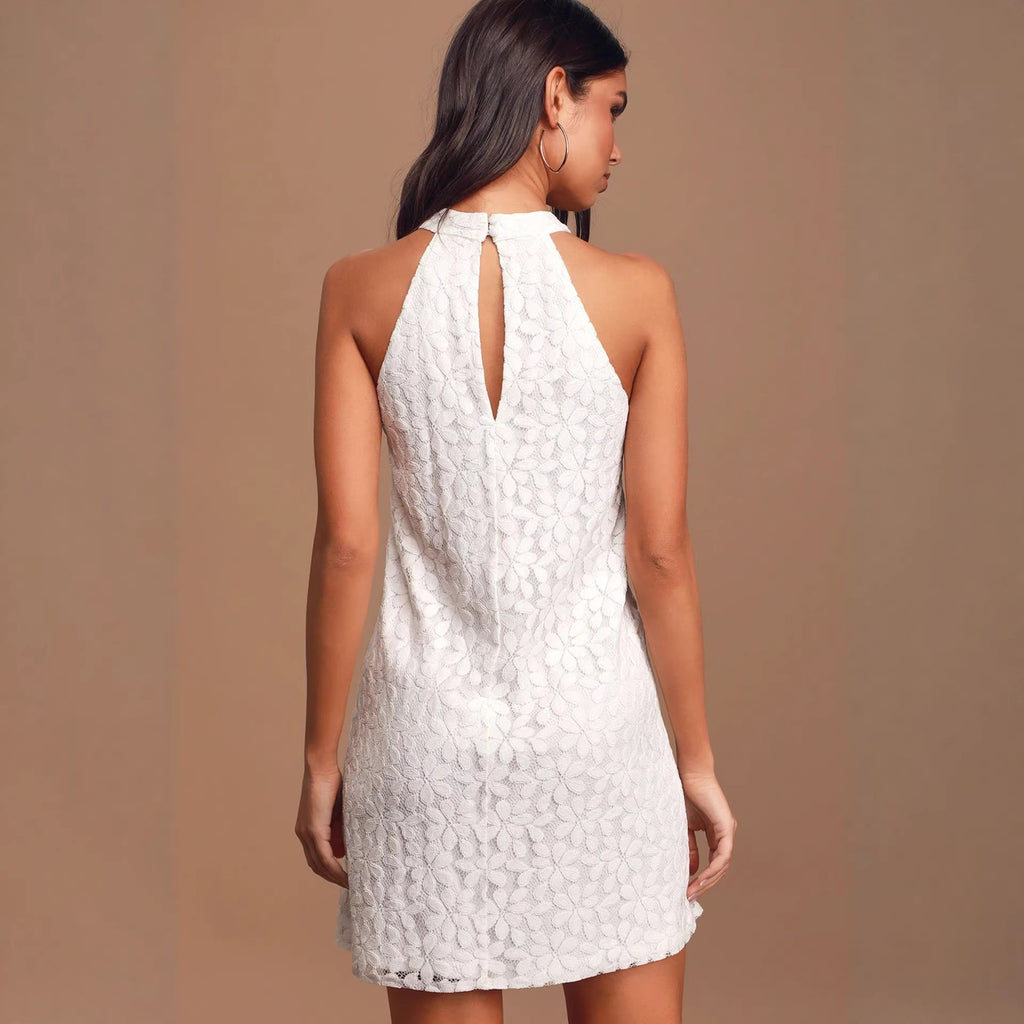 Women's Lace Halter Dress