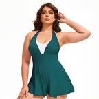 Dark green and white