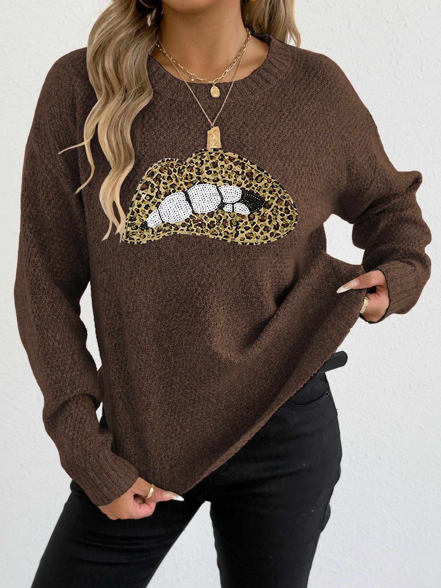 Coffee Leopard Grain Lip