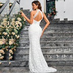 Women's Lace Backless Dress