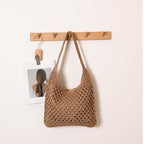 Large-Capacity Woven Straw Beach Bag