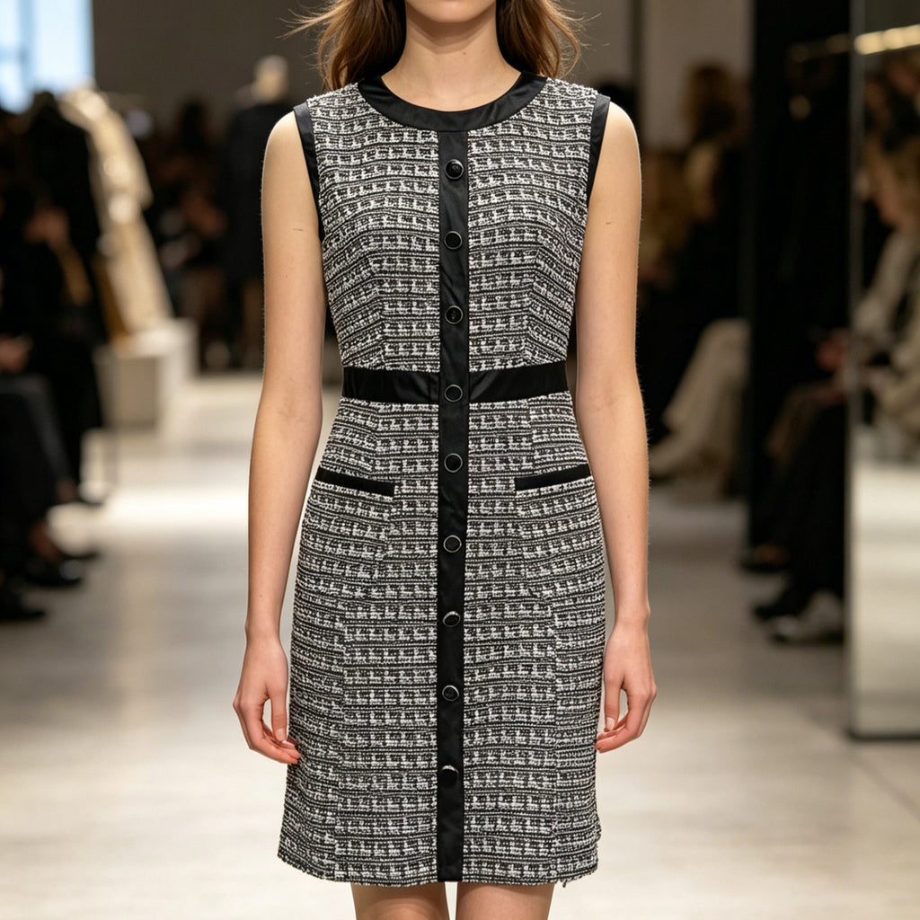 Women's Retro Houndstooth Dress