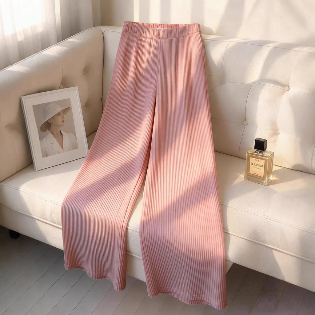 Pink Wide-Leg Pants