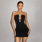 Strapless Sleeveless Bodycon Mini Dress