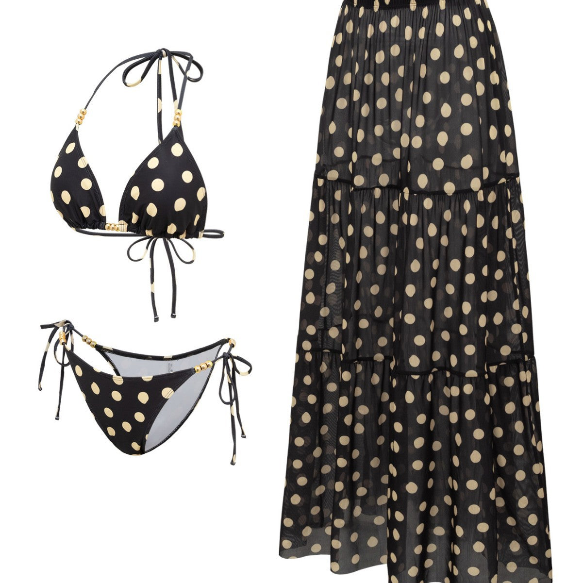 Black White One-piece Swimwear