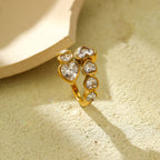 Heart Zircon Ring & Bracelet