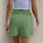 Wear Solid Color High Waist Culottes Shorts