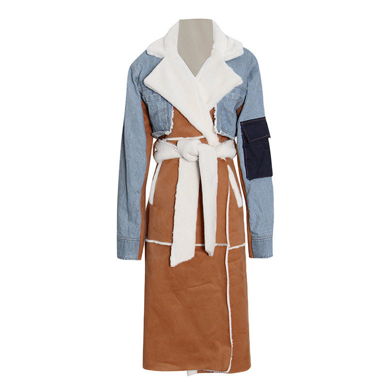Women's Hooded Lamb-Wool Winter Coat