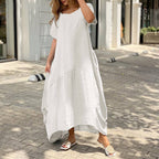 Spring Summer Popular Artistic Loose plus Size Cotton Linen Dress