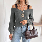 Women's Lace Patchwork Knit Sweater