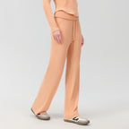 Women's Turn Up Athletic Trousers Loose Fitting Straight Leg Pants Yoga
