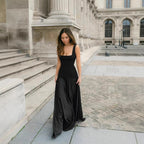 Elegant Formal Dress Black Evening Maxi Sleeveless Maxi Cami Dre