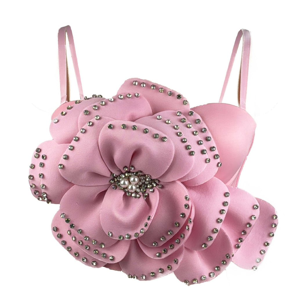 Women's Large Floral Multi Layer Beaded Advanced Boning Corset Bra Sexy Wear Sexy Sweet Spaghetti Strap