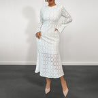 Women's Lace Fishtail Maxi Dress