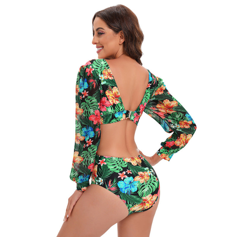 Backless Long One-piece Swimwear