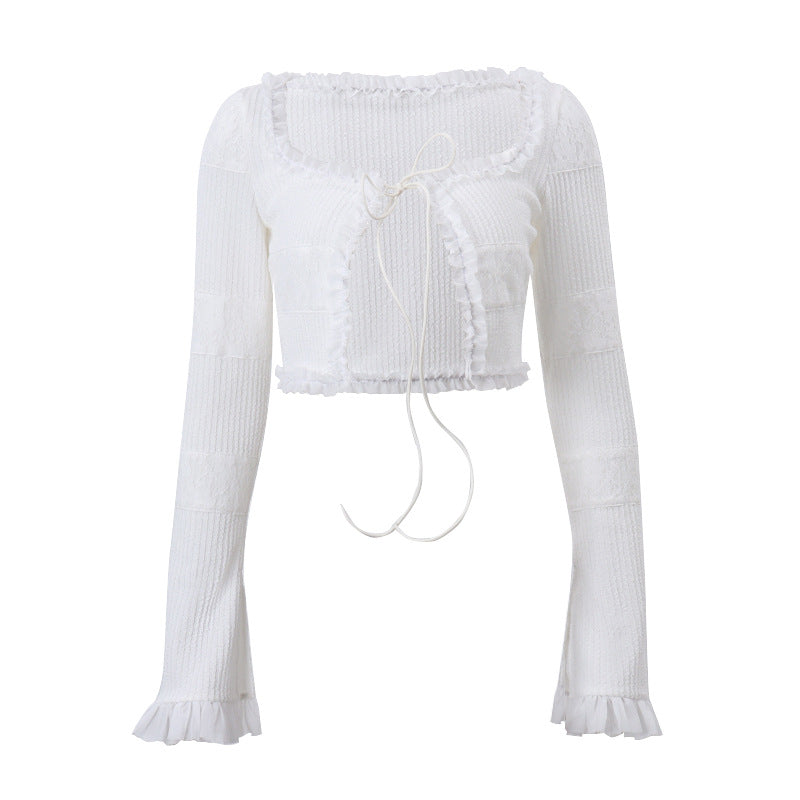 Women's Fall French Square Collar Cardigan and Skirt Two-Piece Set