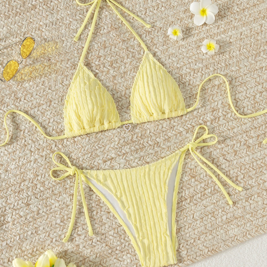 Solid Color One-piece Swimwear
