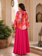 Women's Coral Red Floral Halter Maxi Dress