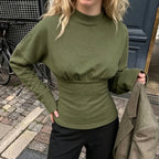 Women's Slim Fit Round Neck Knit Sweater