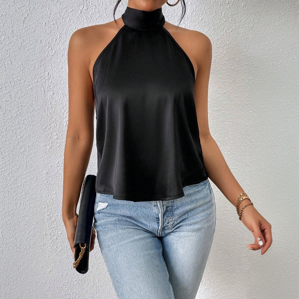 Women's Backless Halter Tank Top