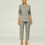 Spring Elegant Slim Plaid Business Suit