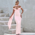 Summer Solid Color Ribbon Dress
