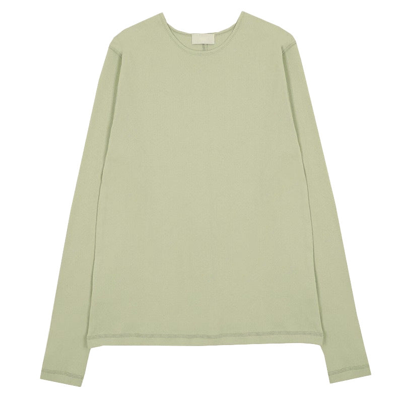 Women's T-Shirt Thread Texture Inner Wear Outer Wear Basic T-Shirt