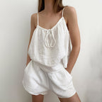 Women's Halter Top And Shorts Lounge Set