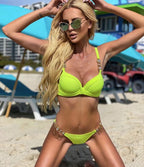 Gathering Steel Bikini Swimwear