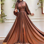 Women's Avocado Green Halter A-Line Maxi Dress