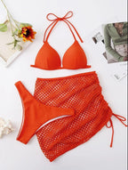 Solid Color One-piece Swimwear