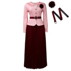 Wine Red Belt Corsage
