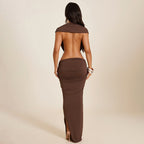 Women's Backless Halter Dress