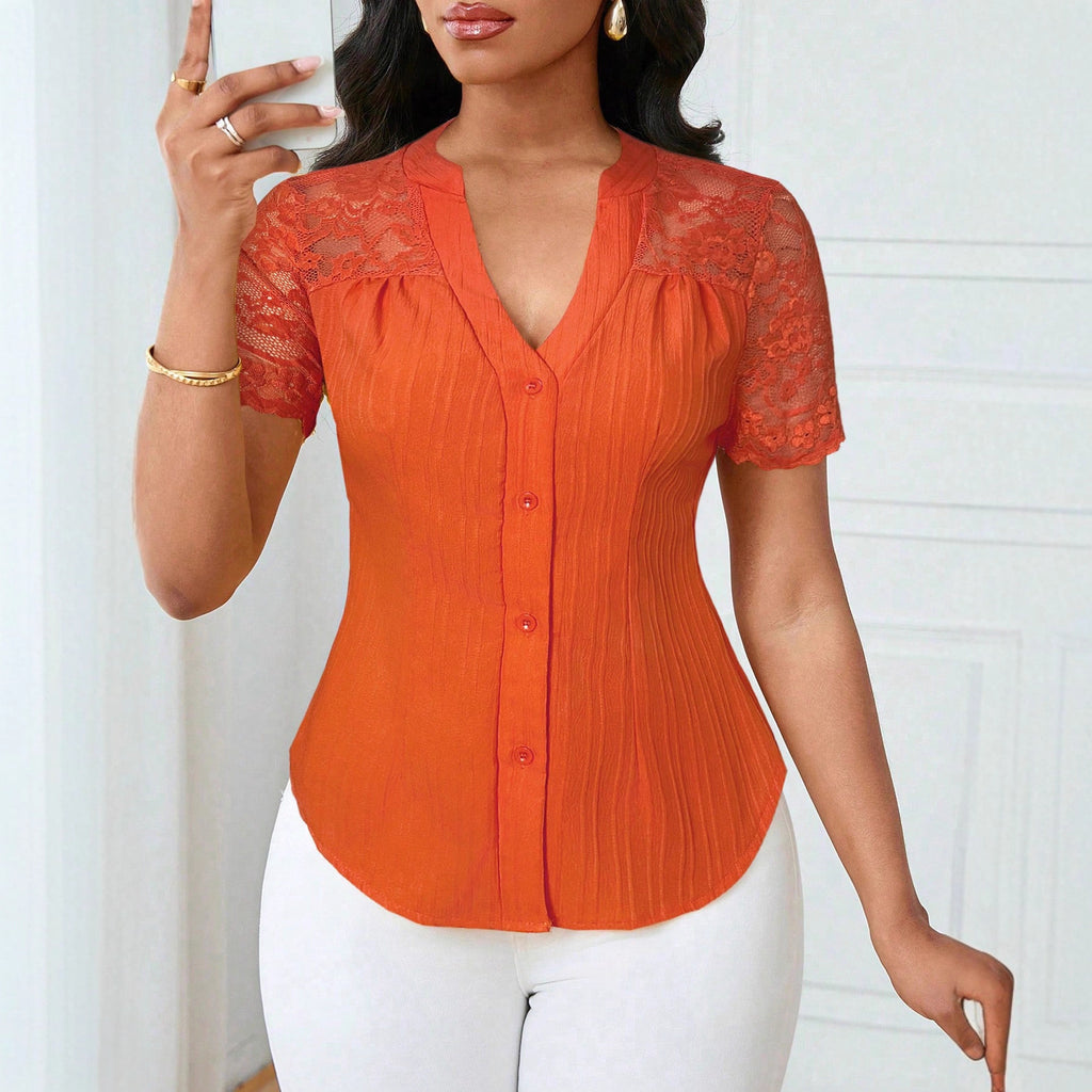 All Match Single Breasted Solid Color Slim Fit Embroidery