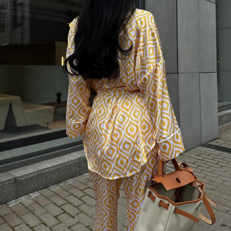 Office Collared Shirt & Trousers Set