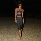 Solid One-piece Swimwear