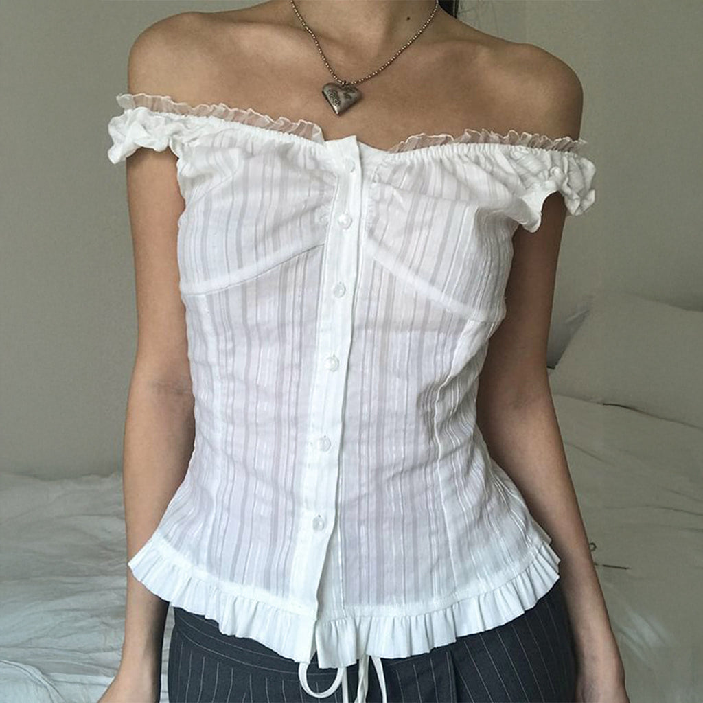 Women's Cold Shoulder Sleeveless Cardigan Shirt