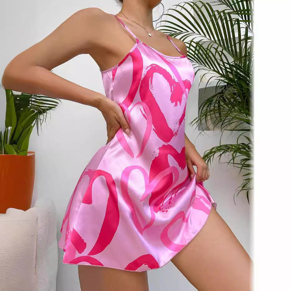 Backless Satin Pajamas Lingerie
