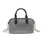 Rhinestone Chain Boston Handbag