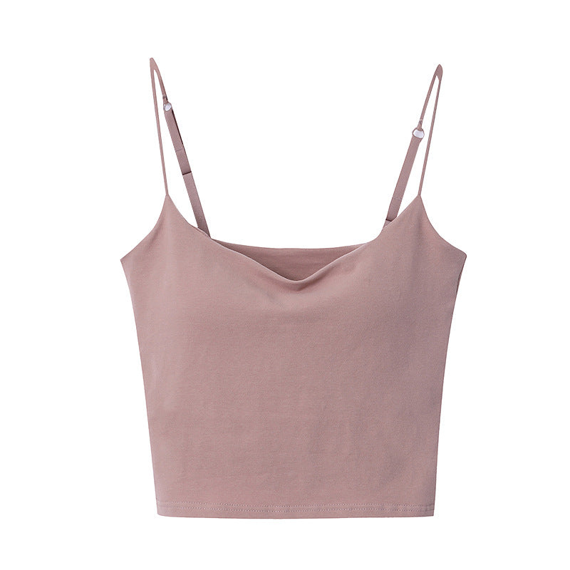 's Sinan French Spaghetti Strap Slim Fit Off Neck Camisole With