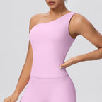 Women's One-Shoulder Shaping Yoga Top