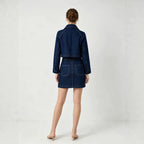 Business Office Convenient Women Denim Skirt Sets