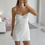 Women's Floral Print Strap Knit Nightdress