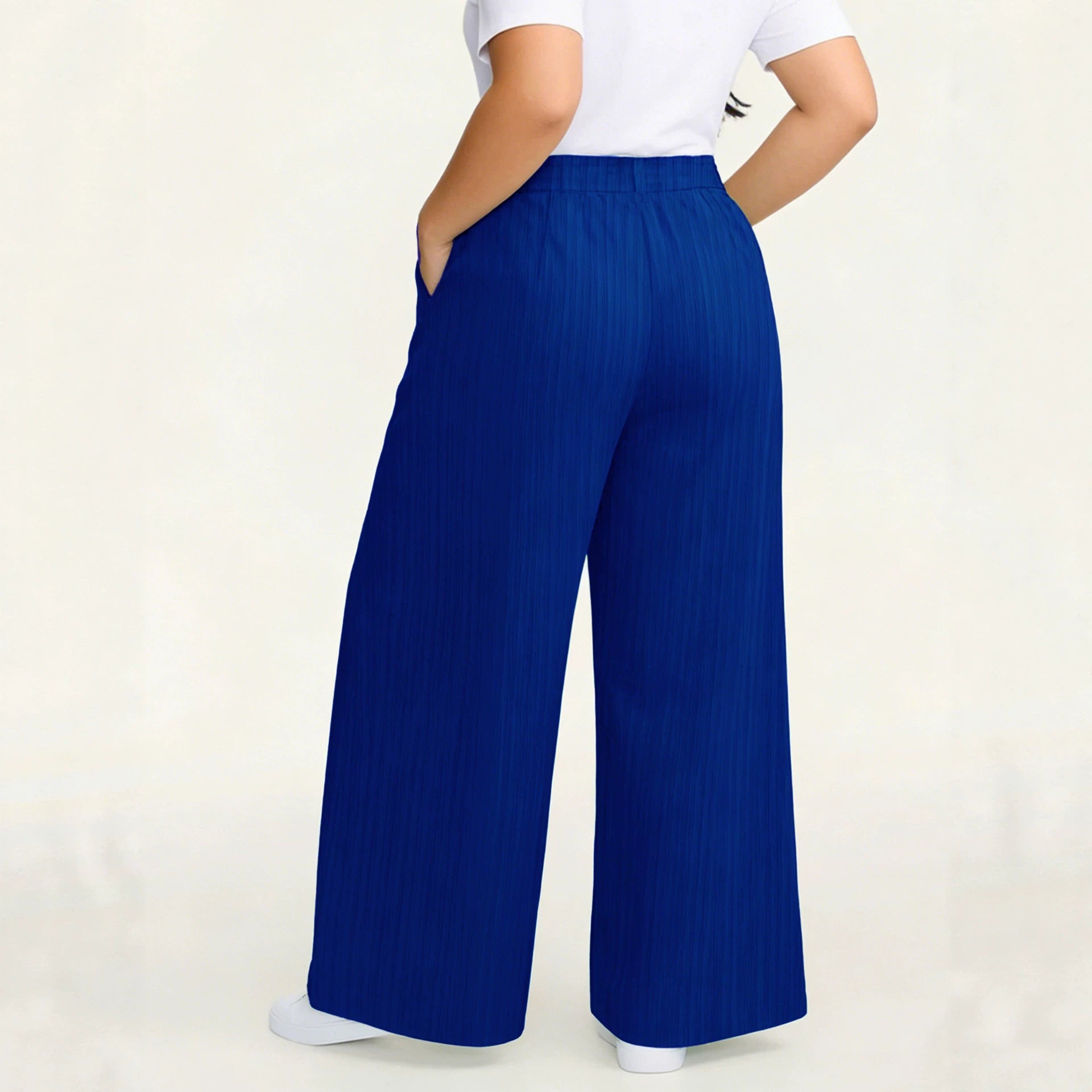 Women's Plus Size Wide-Leg Trousers