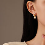 Women's Pearl Titanium Steel Earrings